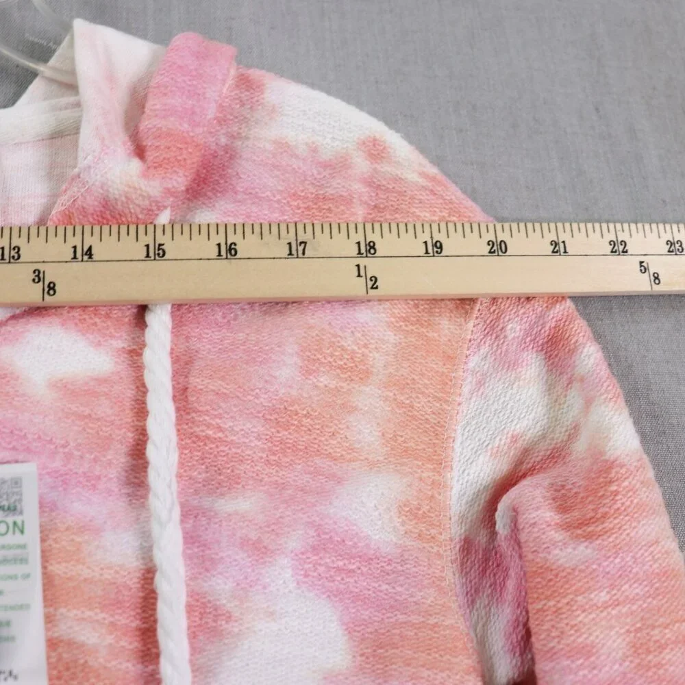 Southern Spirit Hoodie Sweatshirt Women S Coral Pink Tie Dye Terry Pullover New - Picture 6 of 10
